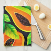 Linge De Cuisine Paradis tropical de la papaye (Quart Plié)