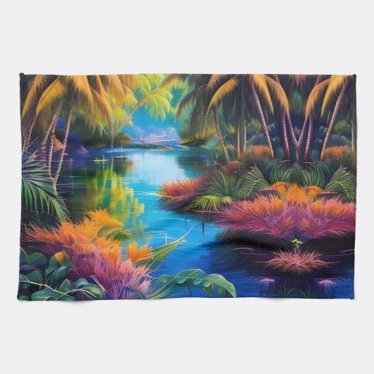 Linge De Cuisine Paradis tropical II (Horizontal)