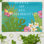 Linge De Cuisine Paradis tropical Turquoise (Plié)