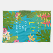 Linge De Cuisine Paradis tropical Turquoise (Horizontal)