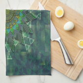 Linge De Cuisine Parameterisation du puzzle à carré floral feuillu (Quart Plié)