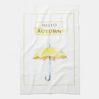 Linge De Cuisine Parapluie élégant et artistique de l'automne doré 