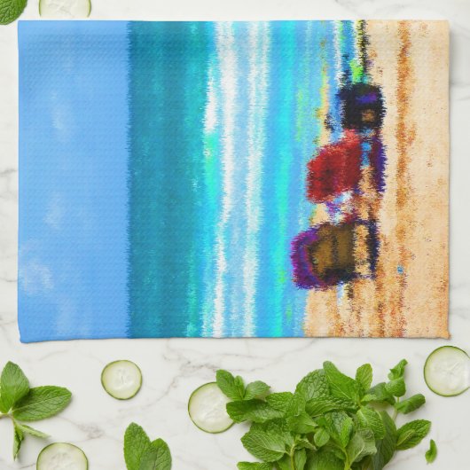 Linge De Cuisine parapluies painterly de planches de surf de (Plié)