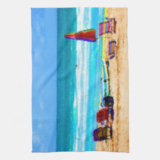 Linge De Cuisine parapluies painterly de planches de surf de (Vertical)