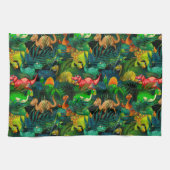 Linge De Cuisine Parc à dinosaures (Horizontal)