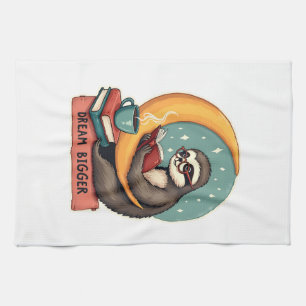 Linge De Cuisine Paresseux de livre vintage amateur de lecture desi