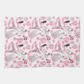 Linge De Cuisine Paris Anniversaire Douche Mariage rose (Horizontal)