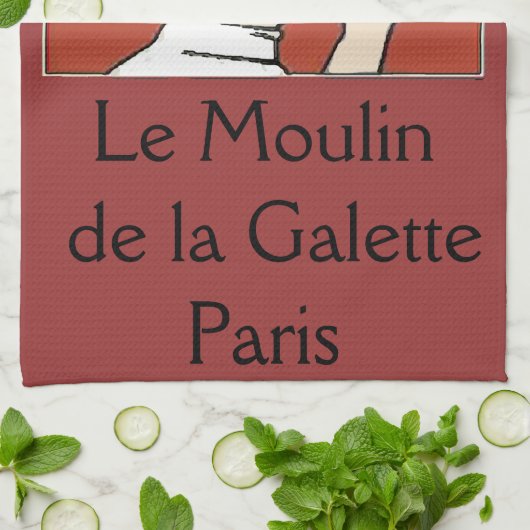 Linge De Cuisine Paris Café, ajouter du texte (Plié)