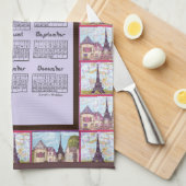 Linge De Cuisine Paris Eiffel Tower Inspired Collage 2026 calendar (Quart Plié)