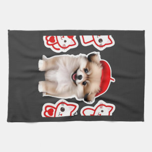 Linge De Cuisine Paris Pup & Kitty Crew � Chien et Chat au Béret Mi