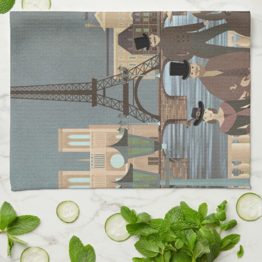 Linge De Cuisine Paris victorien (Plié)