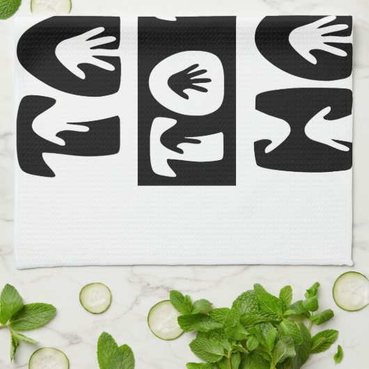 Linge De Cuisine Parler À La Main (Plié)