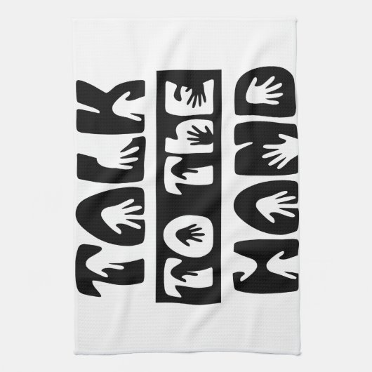 Linge De Cuisine Parler À La Main (Vertical)