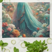 Linge De Cuisine Parmi les fleurs (Plié)