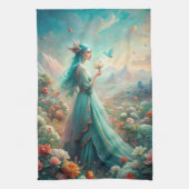 Linge De Cuisine Parmi les fleurs (Vertical)