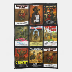 Linge De Cuisine Parodies d'affiches de films animaliers rétro