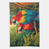 Linge De Cuisine Parroquets colorés (Vertical)