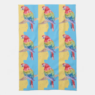 Linge De Cuisine Parrot Macaw Blue Bird Birthday Boys Homme Nom Thé