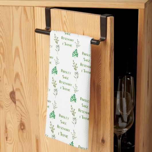 Linge De Cuisine Parsley Sage Rosemary Thyme Herbes Design (Pliage en tiers)