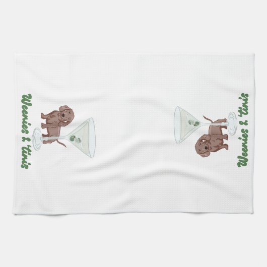 Linge De Cuisine Parti Weenies & Martinis (Horizontal)