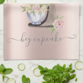 Linge De Cuisine Parties scintillant Argent Lecteurs Retro Mélangeu (Plié)