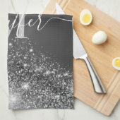 Linge De Cuisine Parties scintillant argentée (Quart Plié)