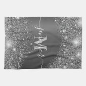 Linge De Cuisine Parties scintillant argentée (Horizontal)