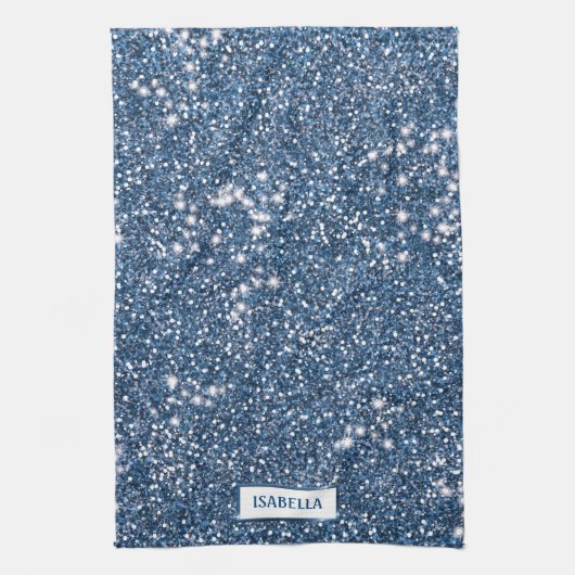 Linge De Cuisine Parties scintillant Bleu Faux Regarder avec nom pe (Vertical)