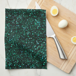 Linge De Cuisine Parties scintillant bleu turquoise foncé