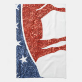 Linge De Cuisine parties scintillant démocrate âne (Vertical)