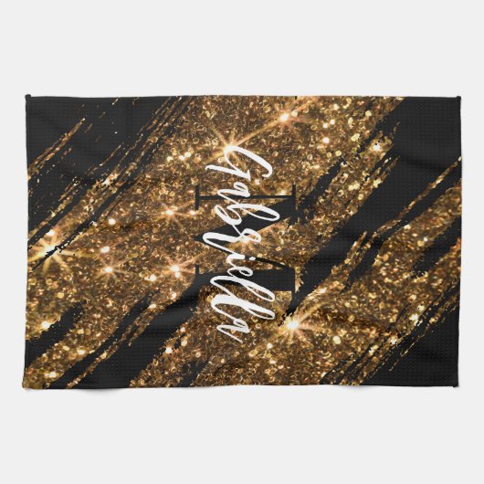 Linge De Cuisine Parties scintillant d'or (Horizontal)