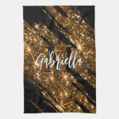 Linge De Cuisine Parties scintillant d'or (Vertical)