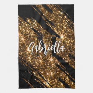 Linge De Cuisine Parties scintillant d'or