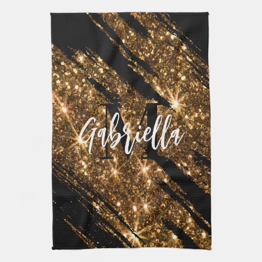 Linge De Cuisine Parties scintillant d'or (Vertical)