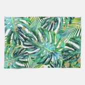 Linge De Cuisine Parties scintillant d'or Feuille Tropical Palms Mo (Horizontal)