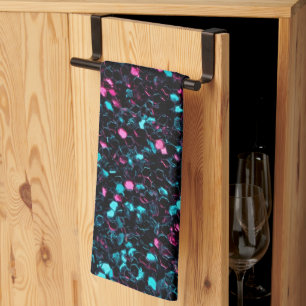 Linge De Cuisine Parties scintillant en mosaïque bleu brillant