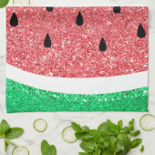 Linge De Cuisine parties scintillant FAUX de pastèque (Plié)