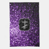 Linge De Cuisine Parties scintillant foncé violet faux brillant sci (Vertical)