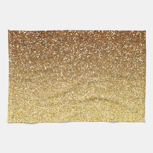 Linge De Cuisine Parties scintillant Gold Faux Ombre (Horizontal)