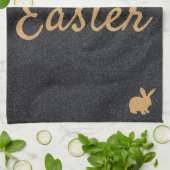 Linge De Cuisine Parties scintillant Gris Foncé Et Or (Plié)