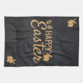 Linge De Cuisine Parties scintillant Gris Foncé Et Or (Horizontal)