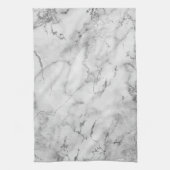 Linge De Cuisine Parties scintillant moderne en marbre blanc et arg (Vertical)