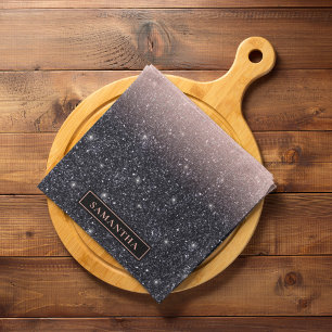 Linge De Cuisine Parties scintillant moderne noire et rose Étincell