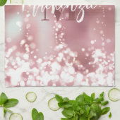 Linge De Cuisine Parties scintillant or rose (Plié)