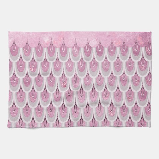 Linge De Cuisine Parties scintillant rose brillant - Balances de po (Horizontal)