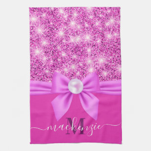 Linge De Cuisine Parties scintillant rose et boue