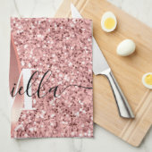 Linge De Cuisine Parties scintillant rose or (Quart Plié)