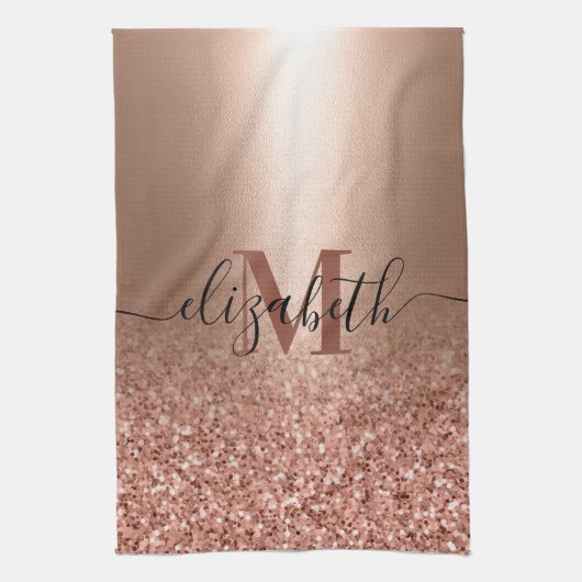 Linge De Cuisine Parties scintillant rose rose Gold Faux (Vertical)