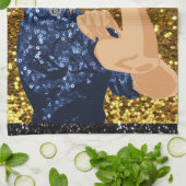 Linge De Cuisine parties scintillant rosie du rivètre (Plié)