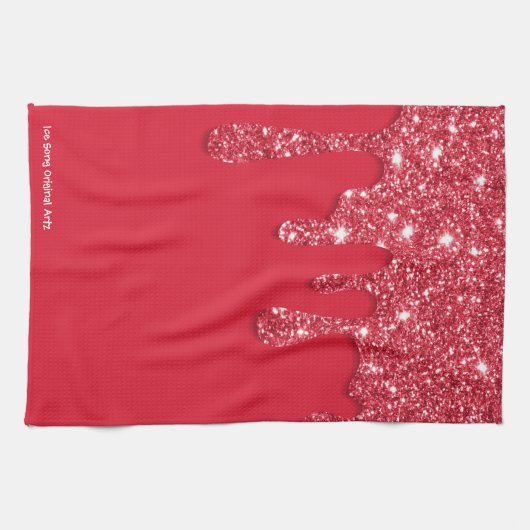 Linge De Cuisine Parties scintillant rouge (Horizontal)
